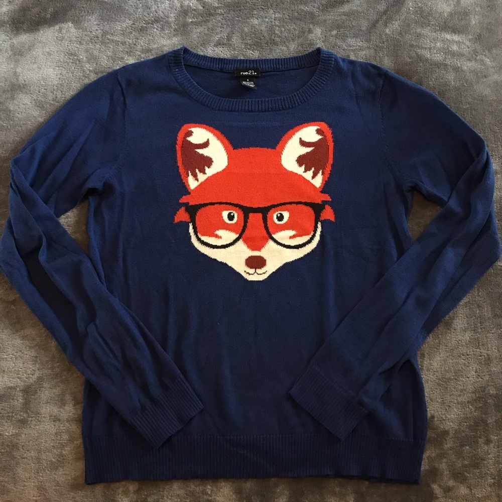 Rue21 nerdy fox sweater